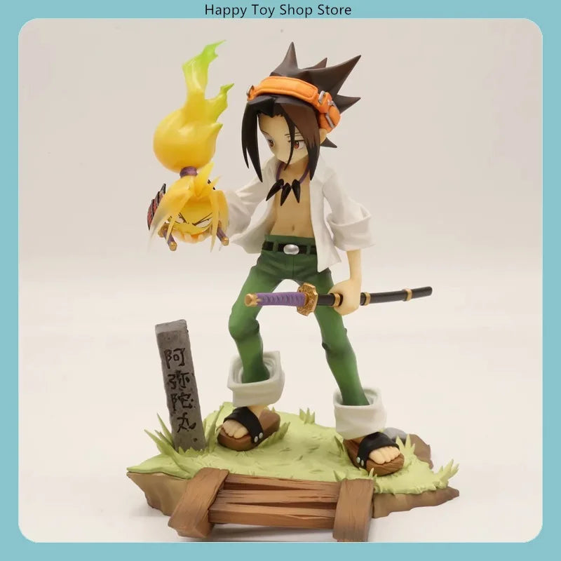 18-20cm Shaman King Hao Asakura & Yoh Asakura Anime Figure Model Statue Collection Desktop Decoration Gift