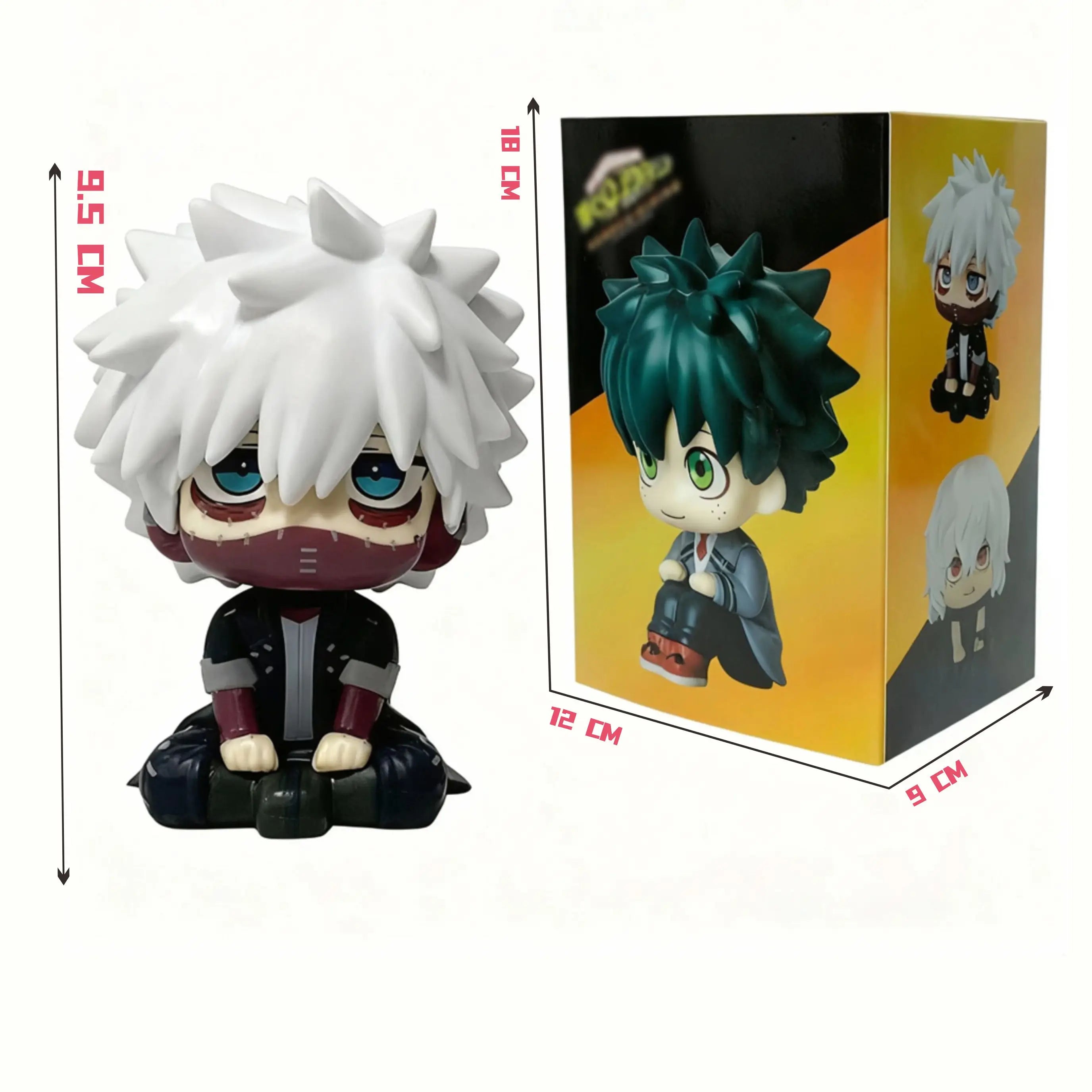 9.5CM   Tomura Shigaraki / Izuku Midoriya / Katsuki Bakugo  My Hero Academia Cute Chibi PVC Figurine | Collectible Toy Model