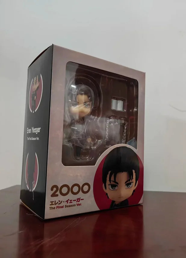 10cm Attack on Titan 2000# Eren Jaeger Eren Yeager The Final Season Anime Action Figure Toys Doll Collection Christmas Gift