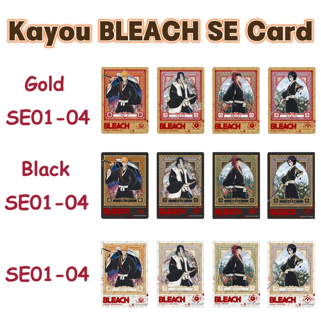 Complete Set Kayou BLEACH Card W1T4 Rare SE\USR\UR\QR\SSR\N Series Japanese Anime Collection Cards Cartoon Decor Kids Toy&Gift