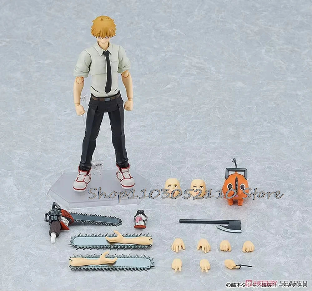 Figma 586 Chainsaw Man Action Figure SHF Denji Katana Man Anime Model Doll Statue Joint Movable Movie Toys Gifts