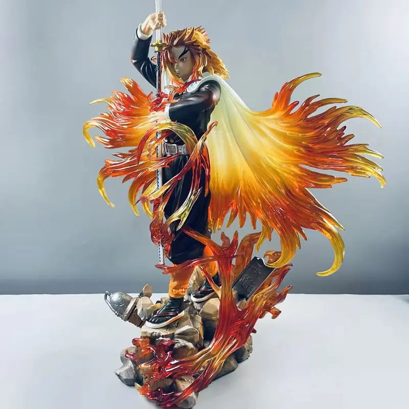 New Demon Slayer Anime Figure Rengoku Kyoujurou Figurines 30cm Pvc Model Anime Peripheral Character Model Decorate Boys Gifts