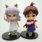 1Set Anime Figure YuYu Hakusho Yuusuke Urameshi Kurama Fleeting Shadow PVC Cute Q-version Model Children's Gift Toys 9-11CM
