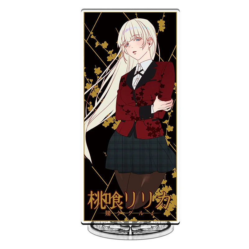 Anime Kakegurui Acrylic Stand figure Yumeko Jabami/Mary Saotome/Kirari Momobami Stand Plate Cosplay Prop Decor Cartoons Gifts