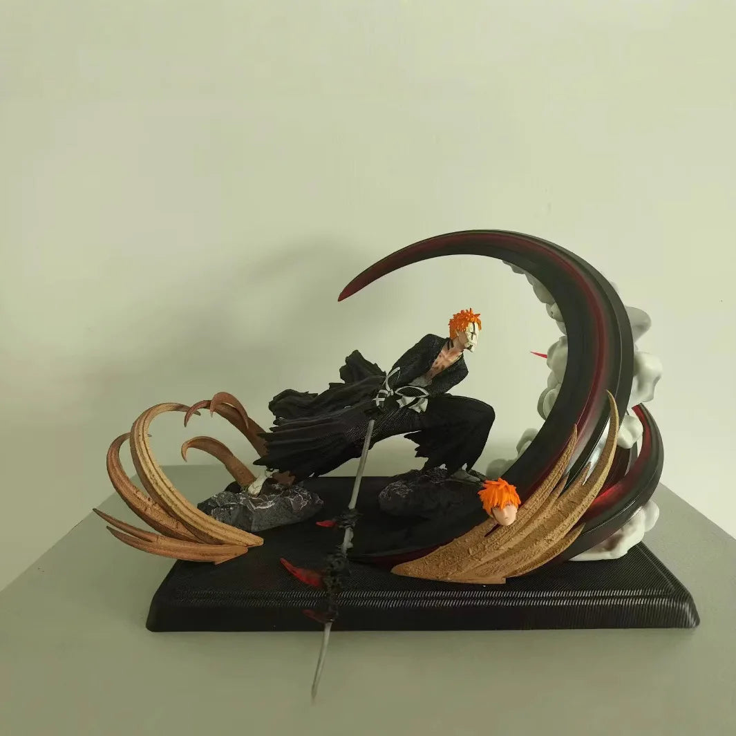 24.5cm Bleach Kurosaki Ichigo Slashing Large Anime Figure Model Gk Statue Boys Collection Desktop Decoration Ornament Toys Gifts