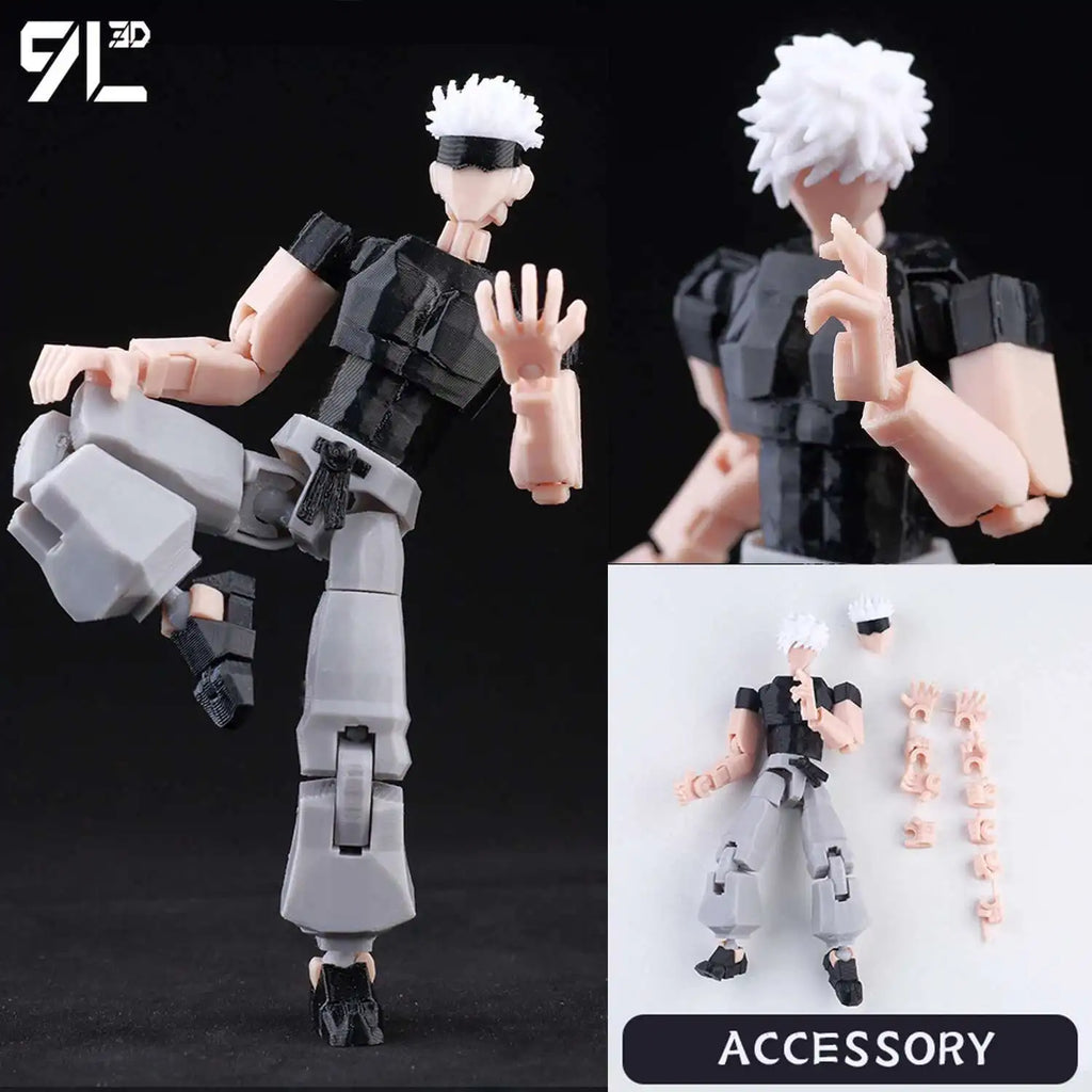 9L 3D Articulated Action Figure - Kaneki Ken From Tokyo Ghoul Lucky Dummy 13 Collectible One-Eyed Ghoul Ver Desktop Display Toys