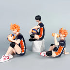 Anime Haikyuu Volleyball Character Statue Hinata Kageyama Mini Collectible Model PC Case Ornament Gift