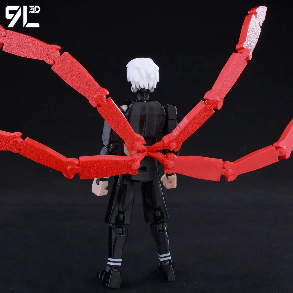 9L 3D Articulated Action Figure - Kaneki Ken From Tokyo Ghoul Lucky Dummy 13 Collectible One-Eyed Ghoul Ver Desktop Display Toys