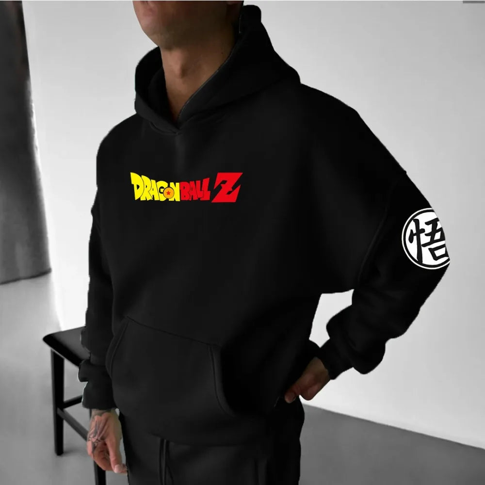 Dragon Ball Men's Hoodie Sweater Goku Kakarot Japanese Anime Summer Autumn Boy Children's Long Sleeve Hip Hop Parent-Child Wear