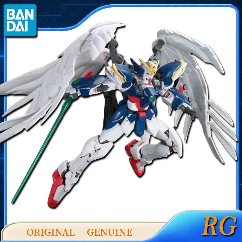 Bandai Original Genuine RG WING GUNDAM ZERO EW Anime Action Figures Toys for Boys Girls Kids Gift Collectible Model Ornaments