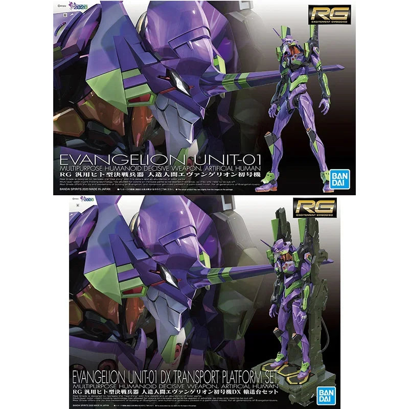 In Stock Bandai Original Genuine RG EVANGELION UNIT-00 -01 -02 -03 -04 -06 -08 Anime Action Figure Model Toys Gifts Collectible