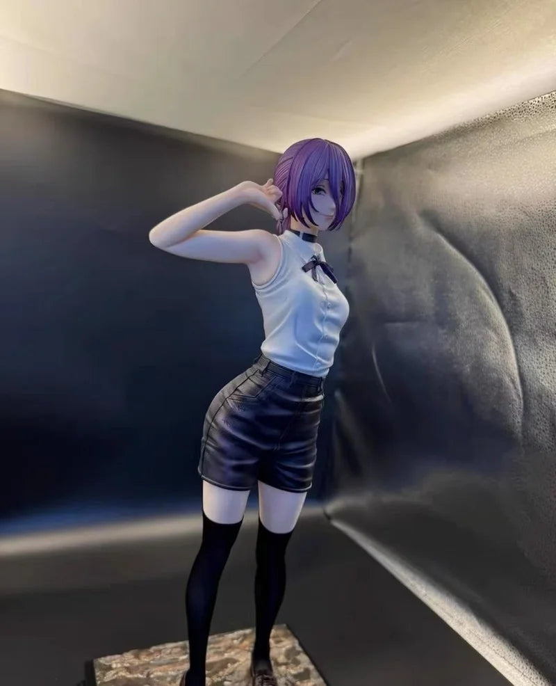 Reze Devil Pretty Girl Model Double Head Swap Chainsaw Man Anime Action Figures Ornament Statue Collectibles Doll Toy Gifts