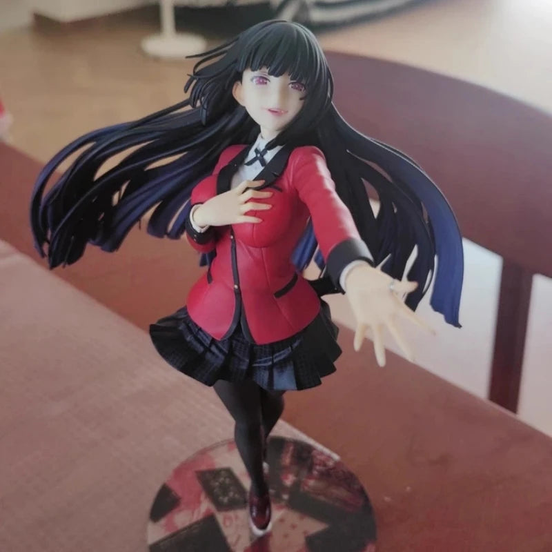 New Damomaru Kakegurui Artfx J Jabami Yumeko Changeable Posture Standing Collectible Action Figure Beautiful Girl Han Toynew