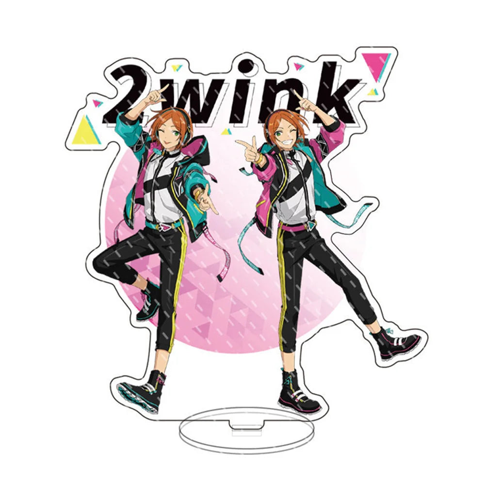 Hot Game Anime Ensemble Stars Stand Fashion Yuuki Makoto Hibiki Wataru Figure Model Plate Acrylic Desk Decor Toys Gifts