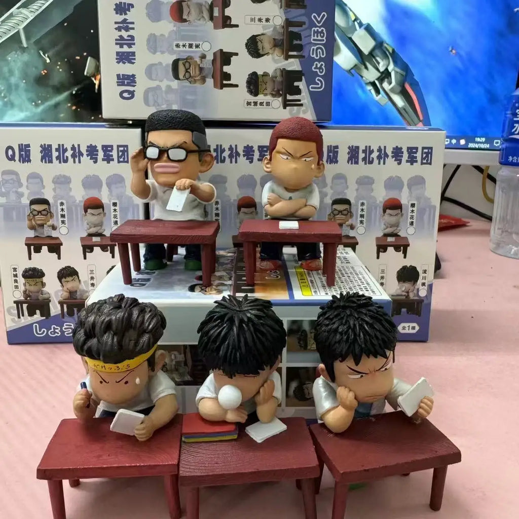 Anime Slam Dunk Toys Sakuragi Hanamichi Cute Figure Boys Collectible Model Car Ornament Boyfriend Christmas Gift 5Pcs Set
