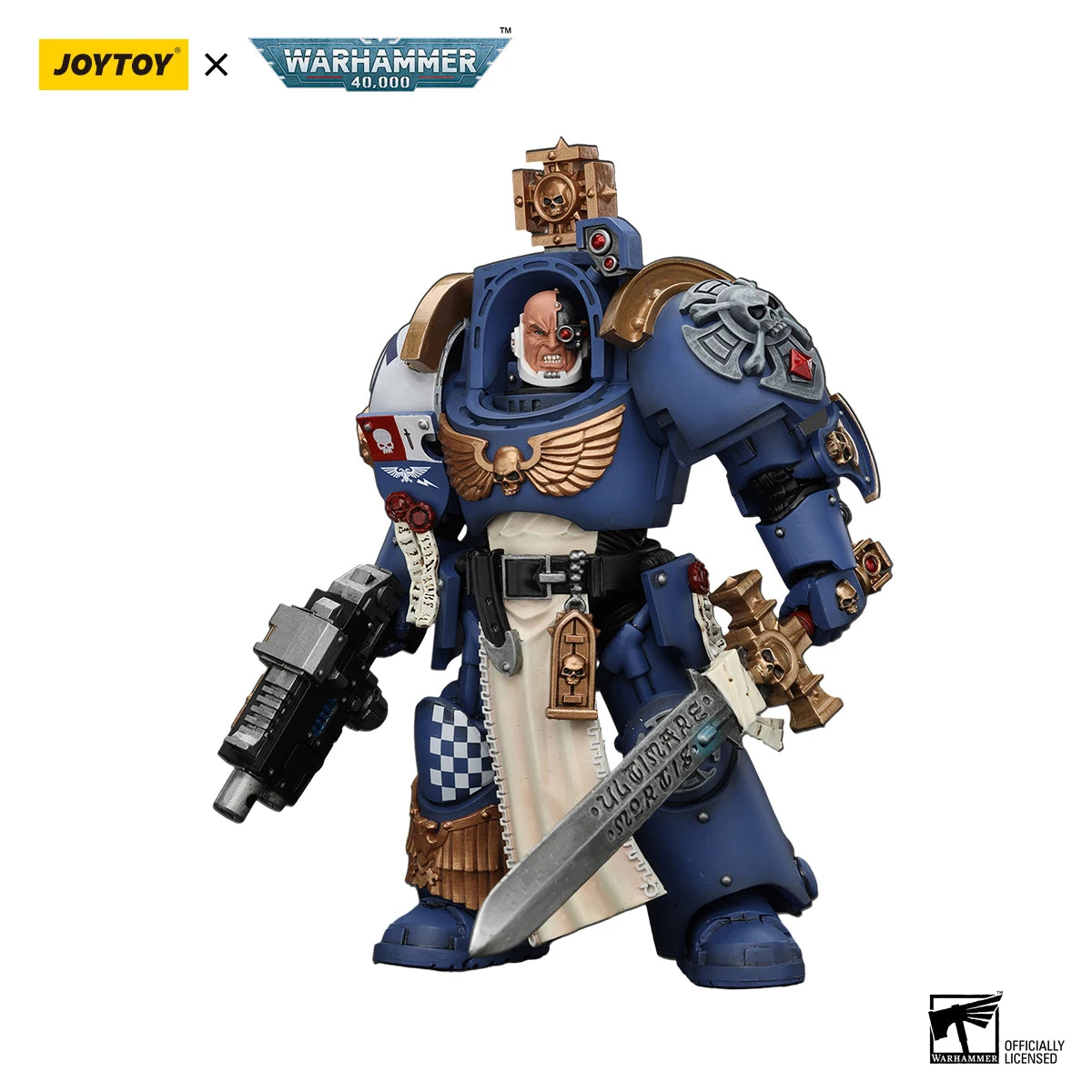 JOYTOY Warhammer 40k 1/18 Action Figures Ultramarines Captain in Terminator Armour