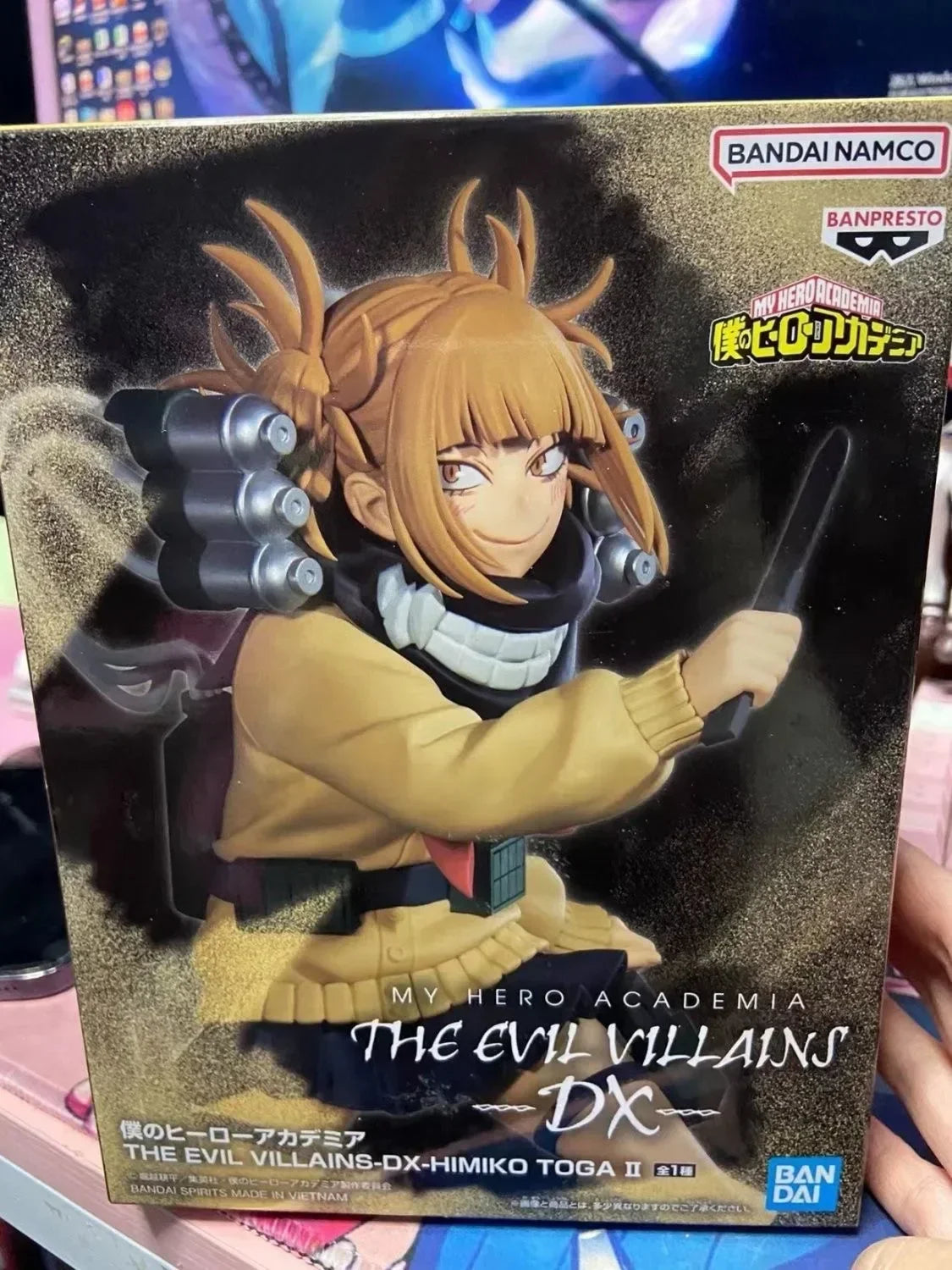 Original Bandai My Hero Academia Cross My Body Himiko Toga The Evil Villains DX Anime Action Figures Toys for Children