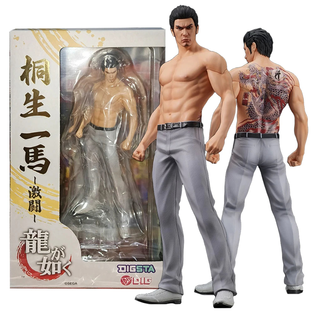 17.5CM Anime Ryu ga Gotoku Kiryu Kazuma Digsta Gekitou Figure Standing Model Toy Doll Aciton Figure Ornament PVC
