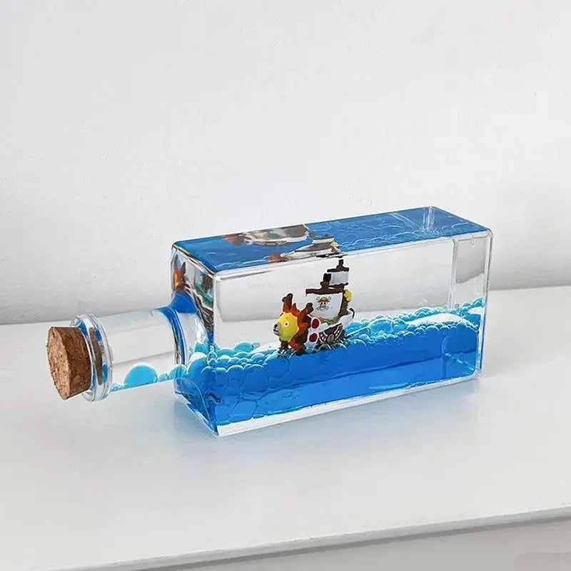 Floating Merry Bottle One Piece Thousand Sunny Barco Fluid Drift Bottle 3d Ship In  Bottle Go Merry Boat Home Decor Kids Gift