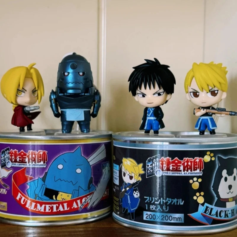 Bandai Gacha Scale Model Fullmetal Alchemist Edward Alphonse Roy Mustang Figurine Ornaments Action Figure Toys