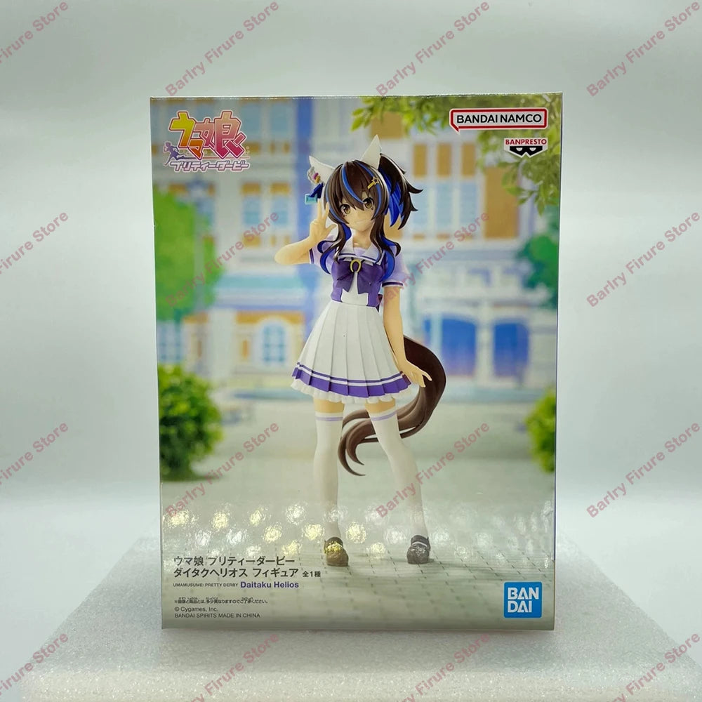 Original Genuine BANDAI BANPRESTO Uma Musume Pretty Derby Daitaku Helios Anime Figure Boxed Premium Table Ornament Model Toys