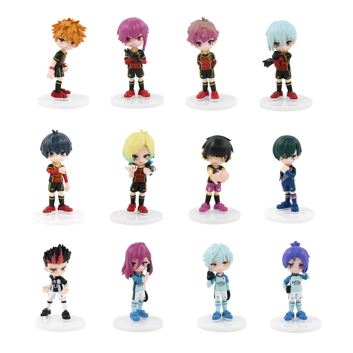 6pcs/set BLUE LOCK Isagi Yoichi Anime Figure Toys Collection Animation Model Cute Version Doll Desktop Ornaments