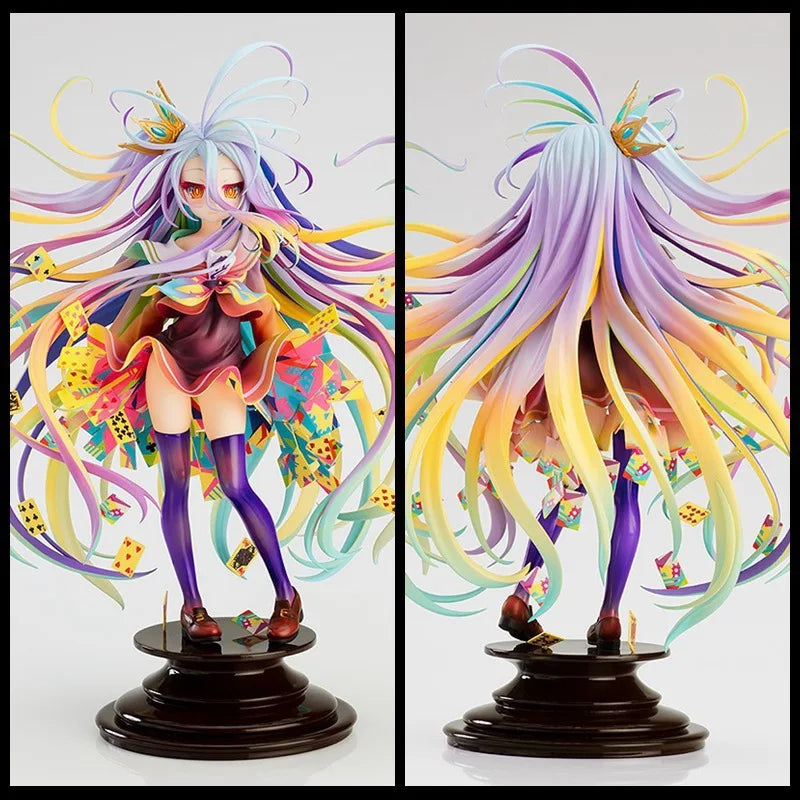 28CM No Game No Life Shiro 1/7 Yuu Kamiya Art Works GSC Girls Toys Anime PVC Action Figure Game Collectible Model Gift