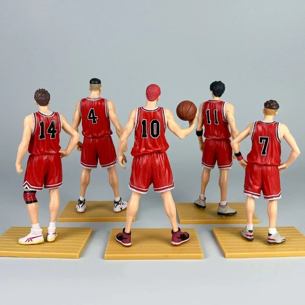 Anime Figures Gk Standing Figures Of Sakuragi Hanamichi, Rukawa Kaede Mitsui Hisashi From The Shohoku Team PVC Model Toy Gifts