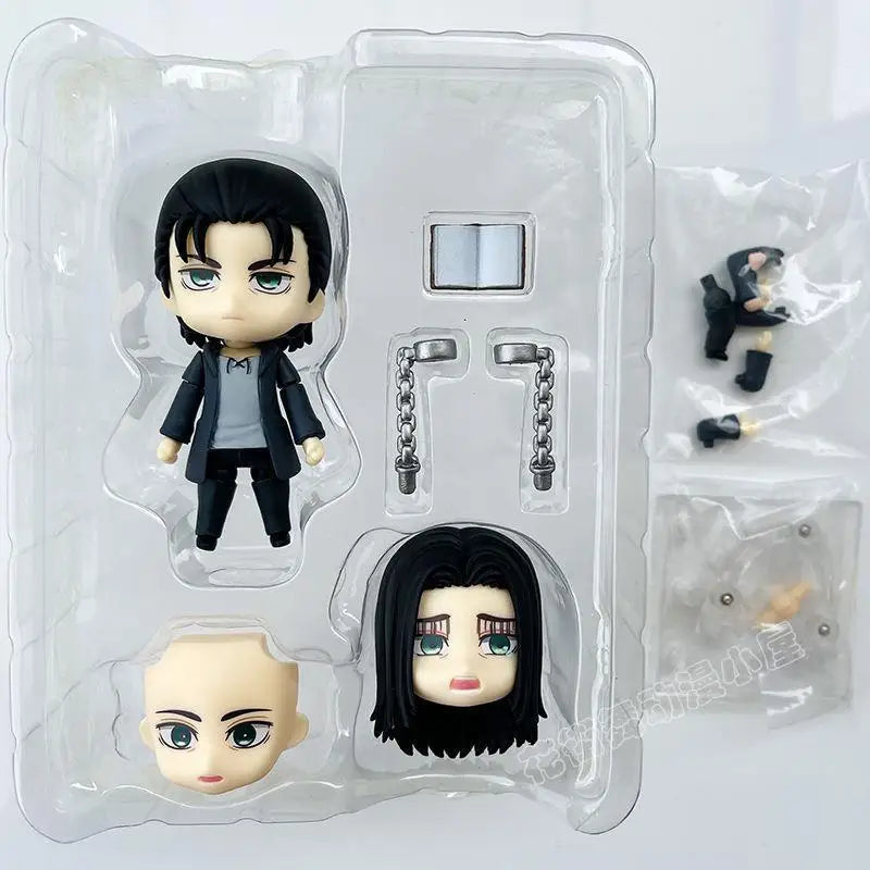 10cm Attack on Titan 2000# Eren Jaeger Eren Yeager The Final Season Anime Action Figure Toys Doll Collection Christmas Gift