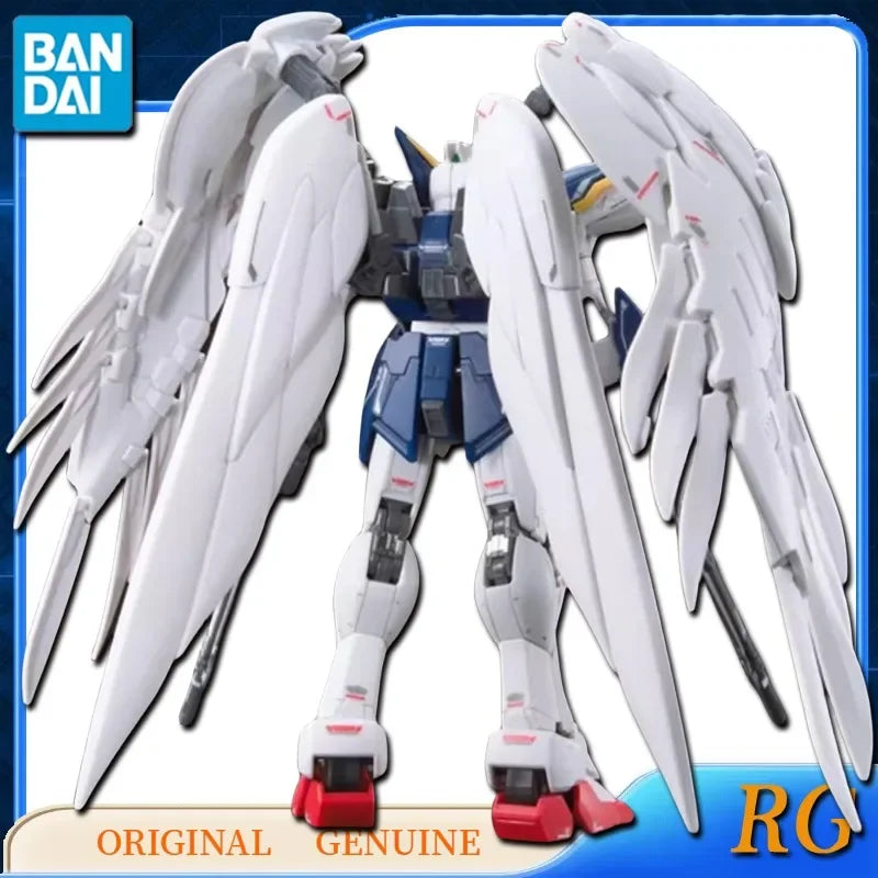 Bandai Original Genuine RG WING GUNDAM ZERO EW Anime Action Figures Toys for Boys Girls Kids Gift Collectible Model Ornaments