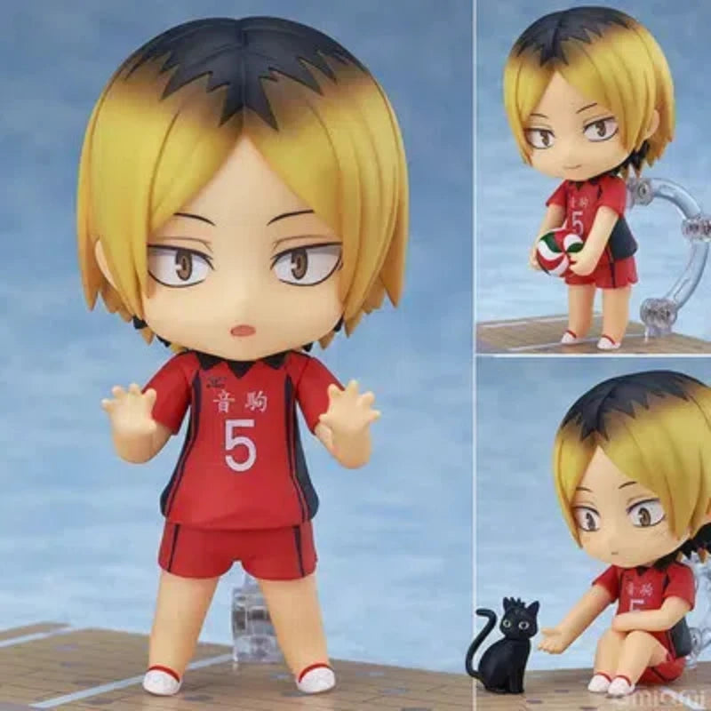 10CM Anime Haikyuu Kozume Kenma Q Version kawaii Joint replaceable Action Figures PVC Model Statue Desk Decor Doll Toy Gifts