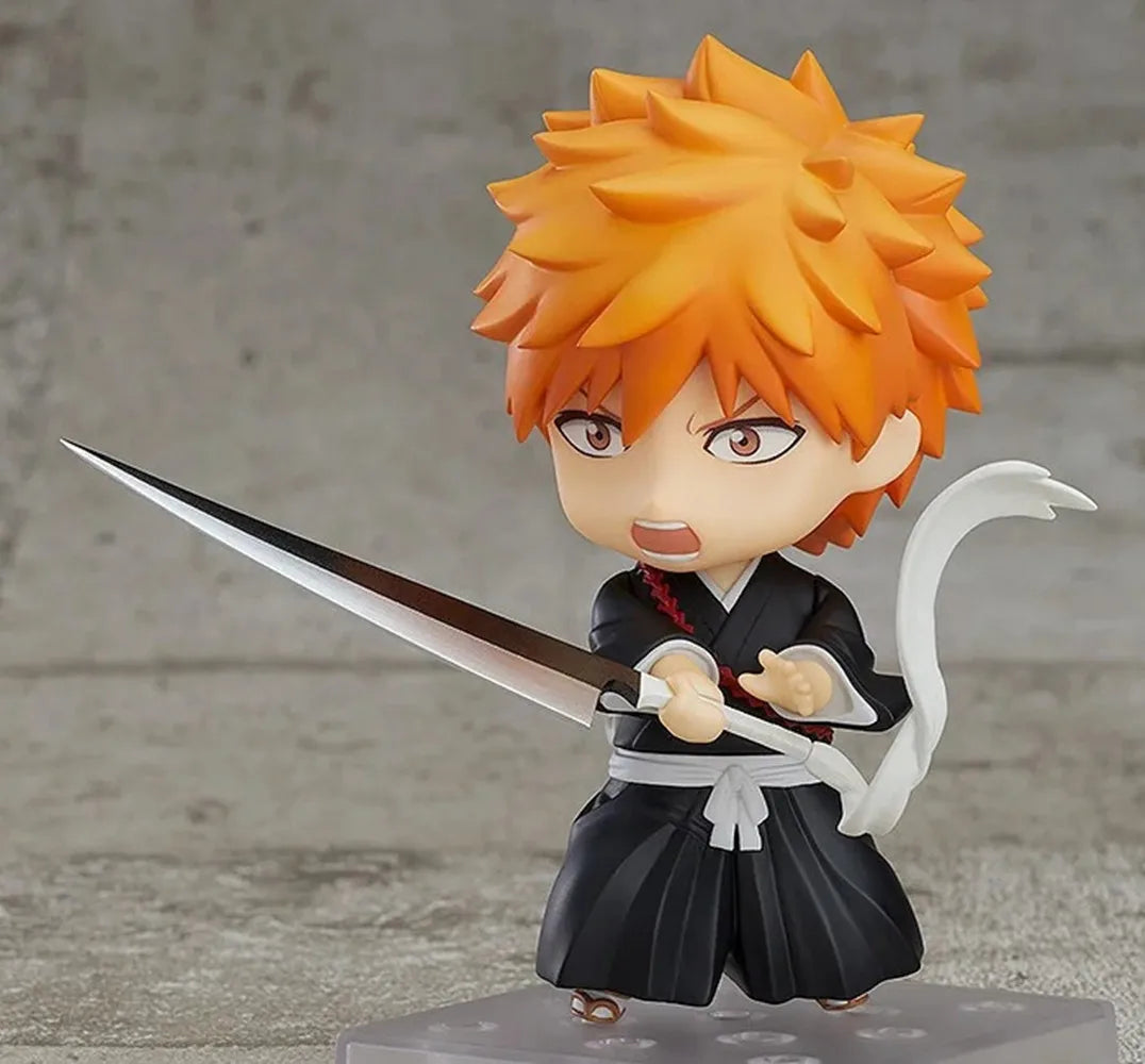 BLEACH Q Ver. #991 Kurosaki Ichigo Action Figure Replaceable Face PVC Dolls Model