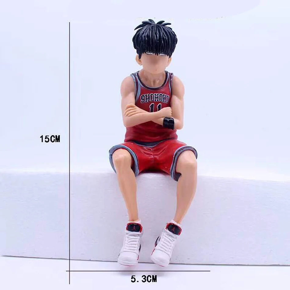 15cm Anime SLAM DUNK Sakuragi Hanamichi Figures Rukawa Kaede Model Toys Car Desktop Ornament Auto Interior Decoration Gifts