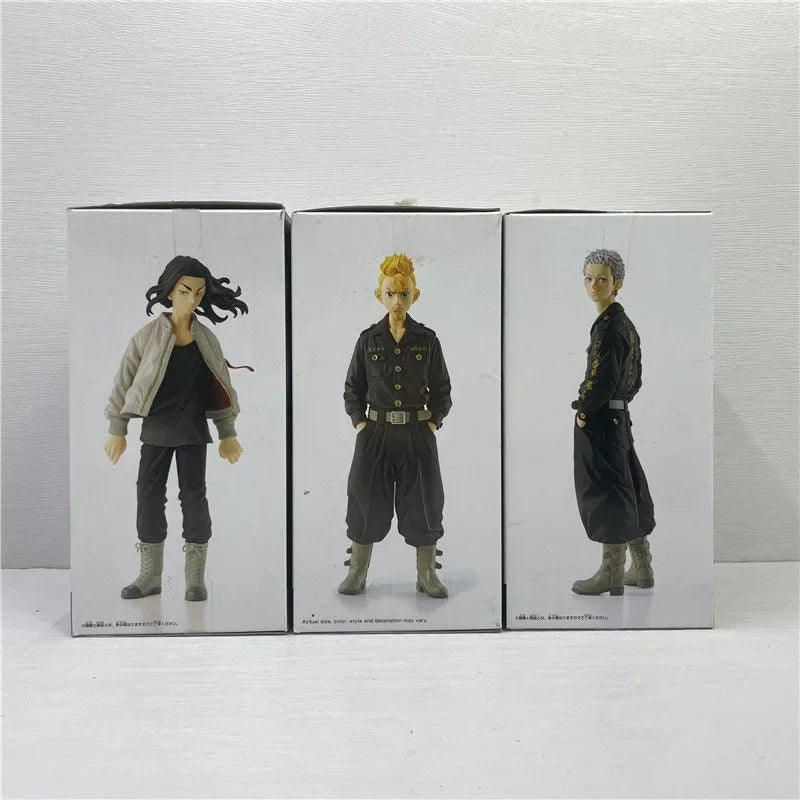 Bandai Tokyo Revengers Baji Keisuke Mitsuya Takashi Hanagaki Takemichi Anime Action Figures Collection Ornaments Figure Toy gift