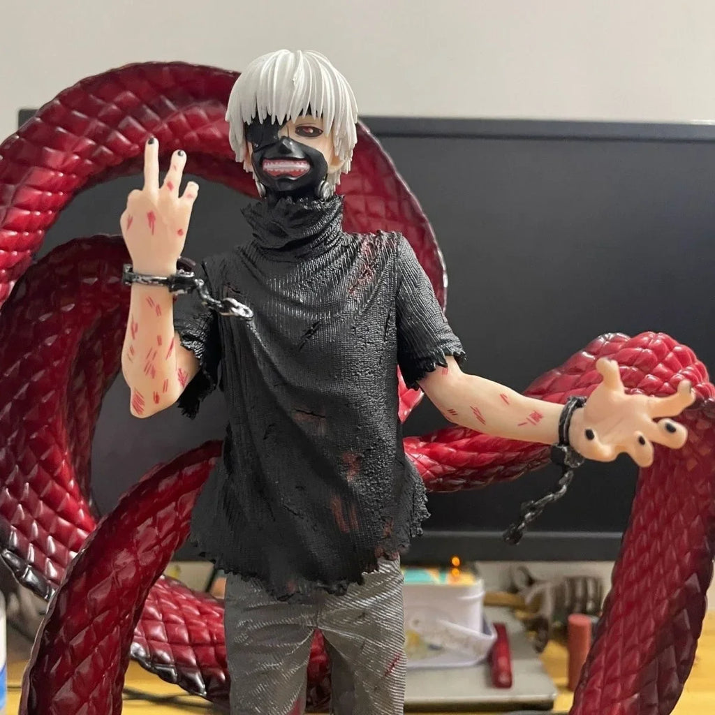 Anime Tokyo Ghoul Kaneki Ken Double headed replaceable Action Figure PVC Model Statue doll toy Desk Decor Collection Gifts boxed