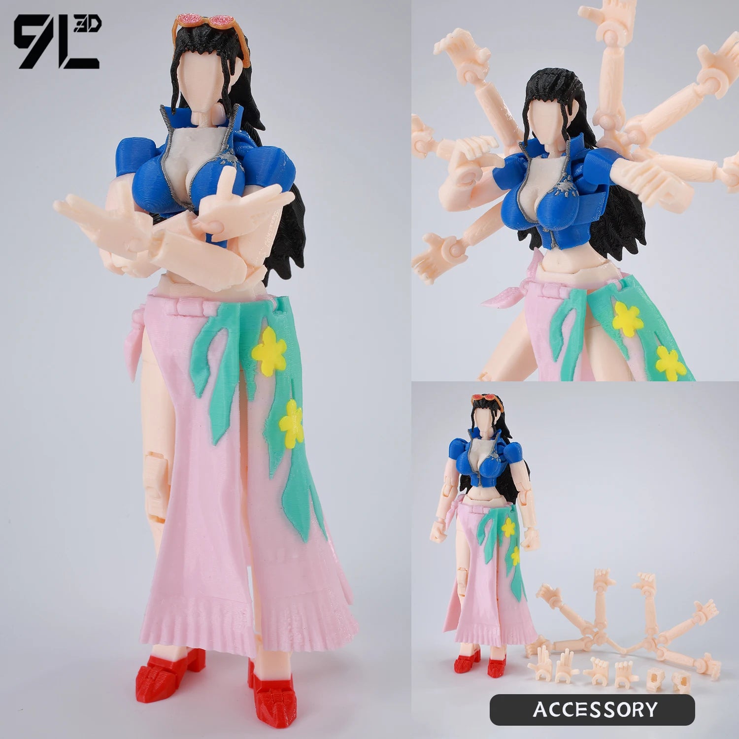 9L3D Printed Anime One Piece Naruto Demon Slayer Dummy13 Lucky T13 Movable Shapeshift Action Figures Mannequin Toys Collectors