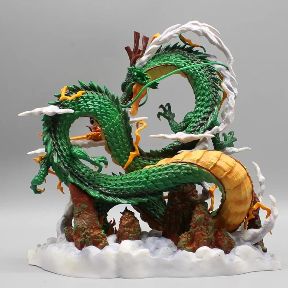 22cm/8.66in Dragon Ball Anime Figure Shenron Figure Goku And Shenron Figurine Pvc Statue Collection Model Decoration Toys Gifts