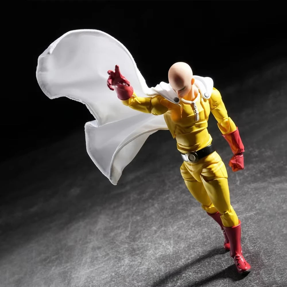 Kaiyodo One Punch Man Saitama Action Figures Amazing Yamaguchi Revoltech Saitama Collection Room Decora Desk Toys Halloween Gift