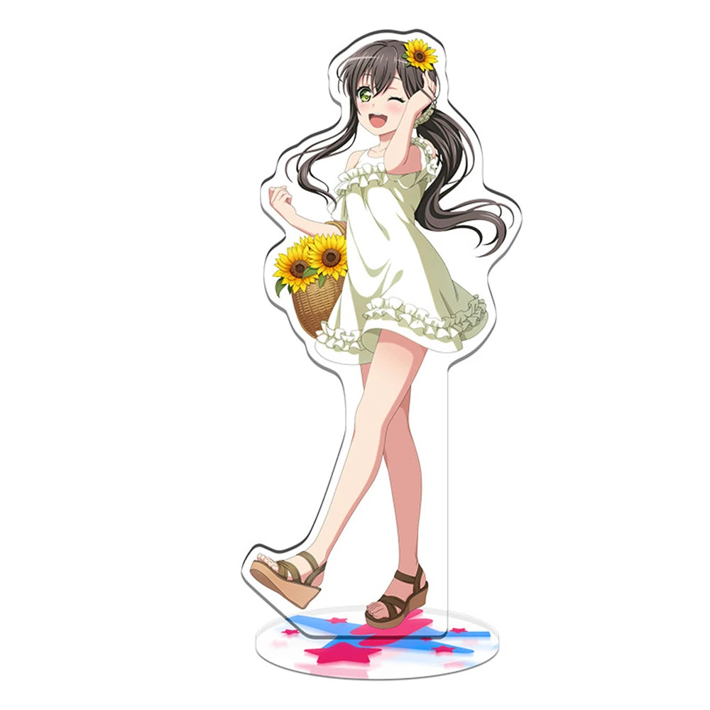 Charm Anime Fan Gift HD Character Acrylic Stand BanG Dream Game Poppin'Party Hanazono Tae Kokoro Tsurumaki Yukina Minato Roselia