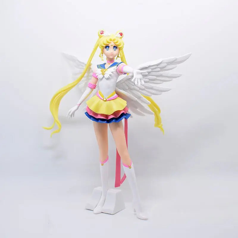 Sailor Moon Character Super Moon Rabbit Water Ice Moon Gold Wood Water Fire Neptune Ornament Anime Q Version PVC Model Gift