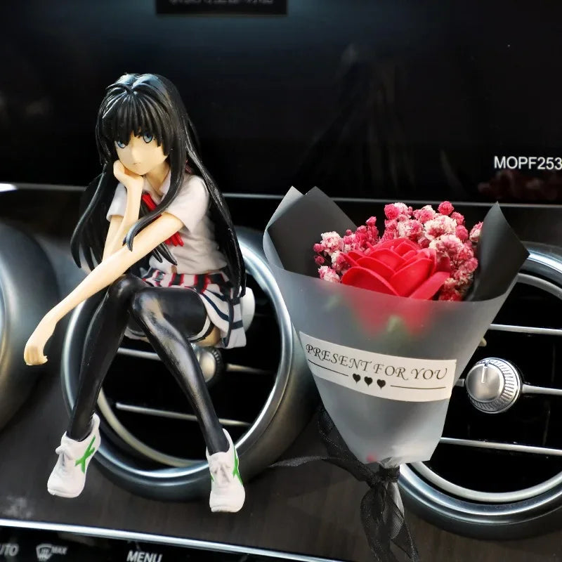 New Anime Cute One Piece Car Air Outlet Fragrance Decoration Luffy Zoro Action Figure Figurine Ornament Auto Interior Accessorie