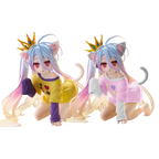 NO GAME NO LIFE 13cm White Action Figure Cat Ear T-shirt Ver. Figurine Collection Model Toy Kawaii Doll Desktop Decoration Gift