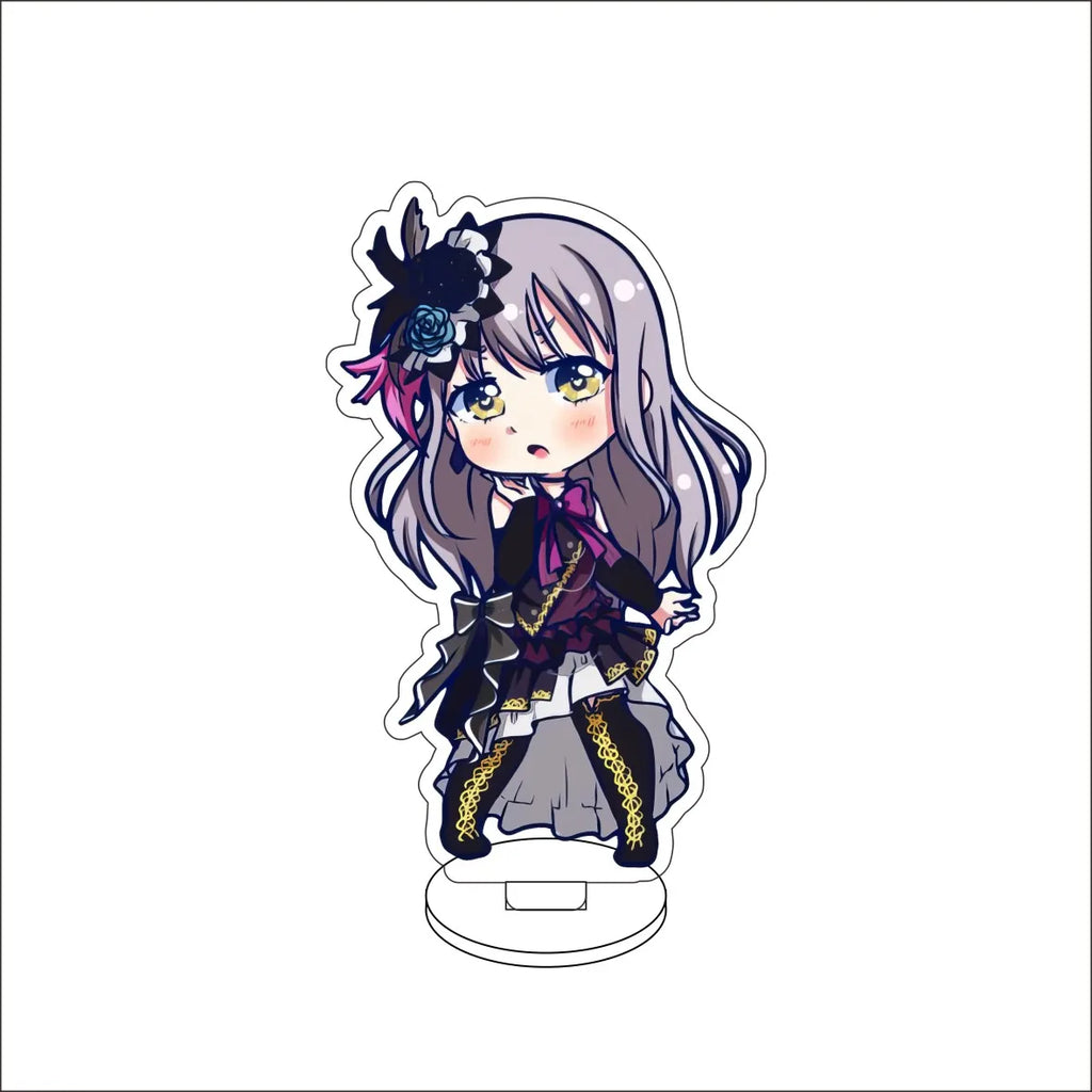 10CM Anime BanG Dream! Nendoroid Figure Stand Model Tsukushi Futaba/Nanami Hiromachi/Mashiro Kurata Cute Desk Decor Standing Sign Gifts