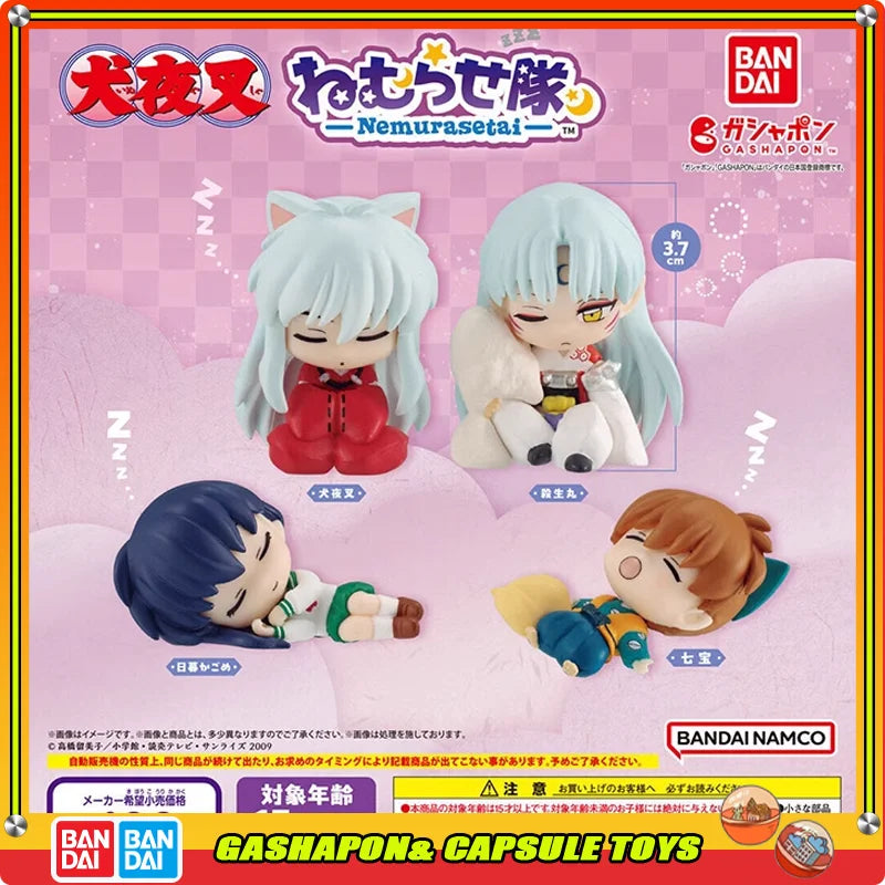 BANDAI Inuyasha Action Figures Model Sesshoumaru Kagome Sleep Series Gashapon  Ornament Genuine Collect