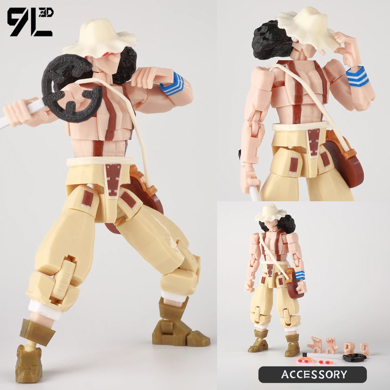 9L3D Printed Anime One Piece Naruto Demon Slayer Dummy13 Lucky T13 Movable Shapeshift Action Figures Mannequin Toys Collectors