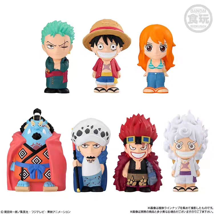 One Piece Original Bandai In Stock Gear 5 Luffy Nika Jinbe Soft Blind Box Anime Figure Desktop Ornament Model Collect Toys Gifts