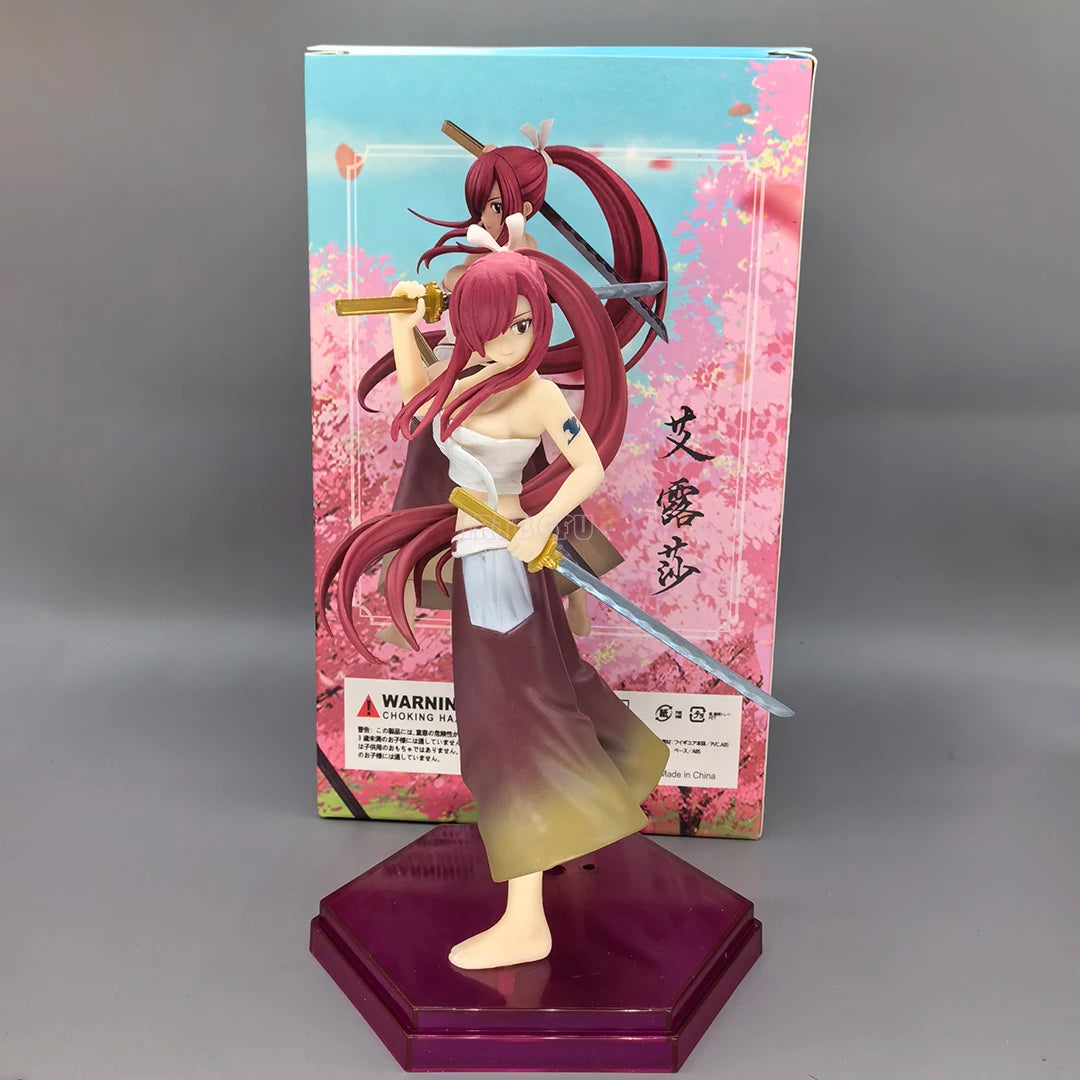 17cm Fairy Tail Final Season Erza Scarlet Demon Blade Benizakura Japan Anime PVC Action Figure Toy Game Collectible Model Doll