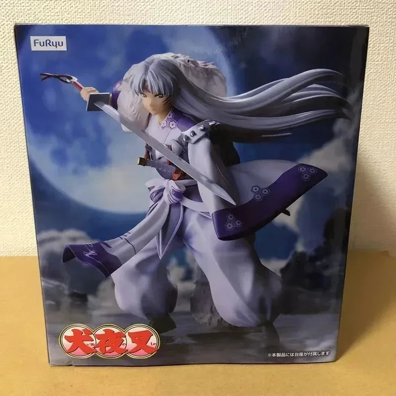 In stock Original FuRyu Trio-Try-iT Inuyasha Sesshoumaru TTT Anime Action Figure Toys 18cm PVC Model Collector Birthday Gift