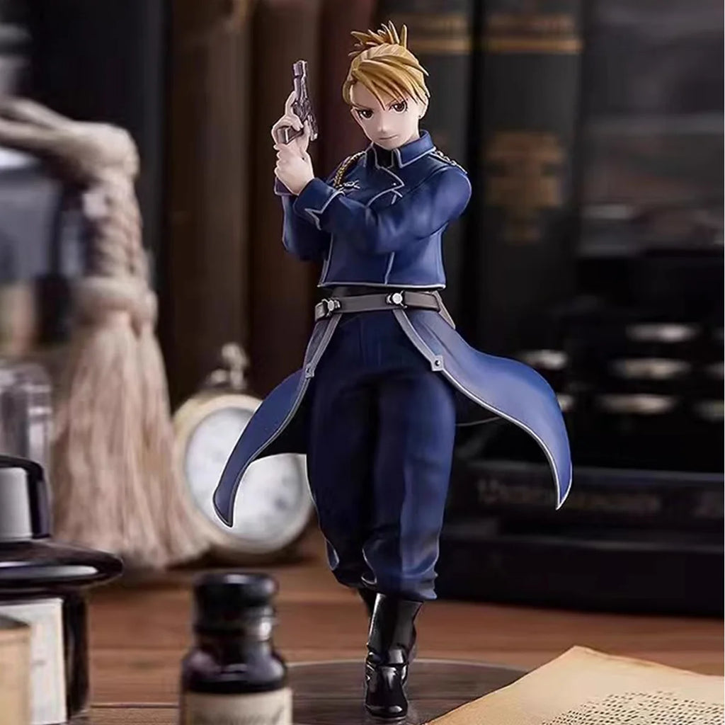 Genuine Fullmetal Alchemistfa  Roy Mustang Riza Hawkeye Statue Model Figurine Toy Gift