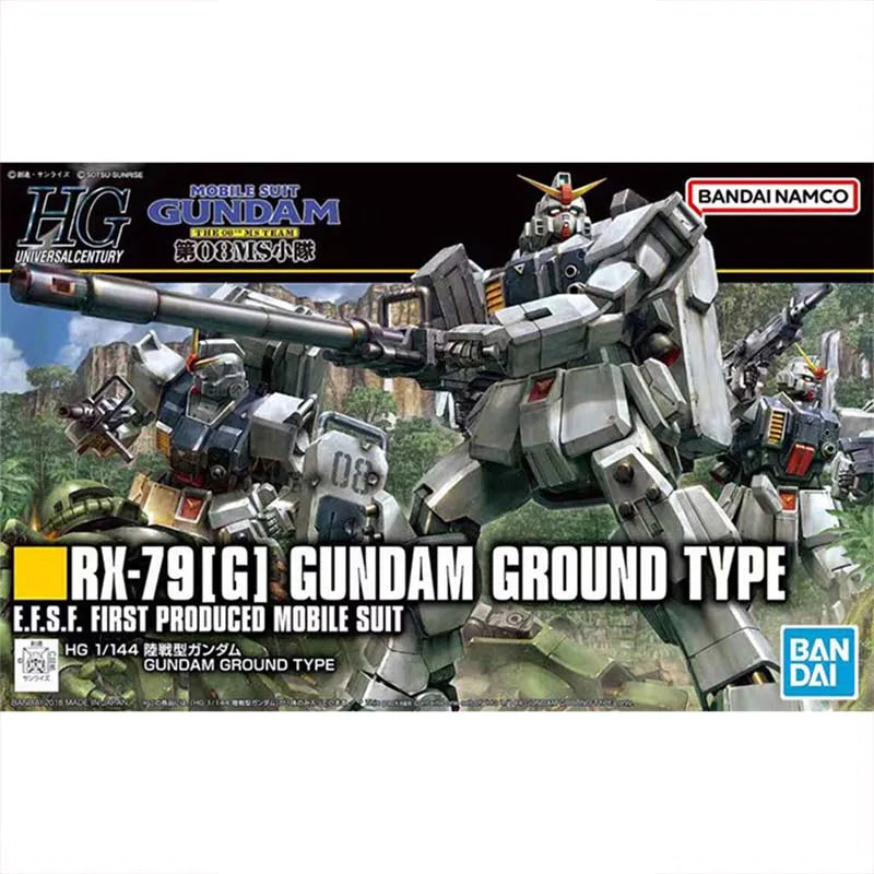 Bandai Gundam Model Kit HGUC RX-79G Ground Ez8 Gouf Custom Zaku 2 Rick Dom Acguy Action Figure Gunpla Building Kit Anime Figures